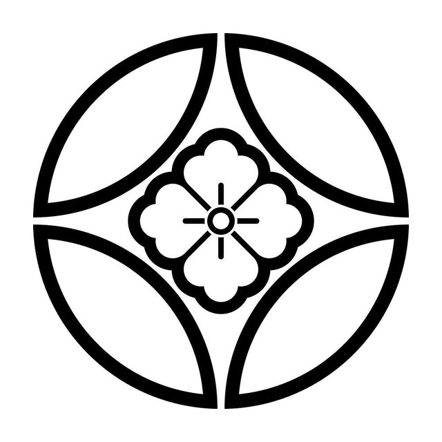 陰七宝に花角紋