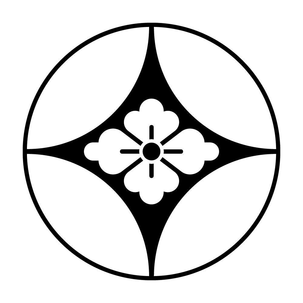 石持ち地抜き七宝に花菱紋