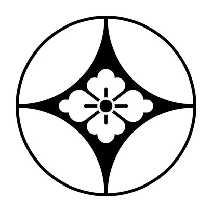 石持ち地抜き七宝に花菱紋