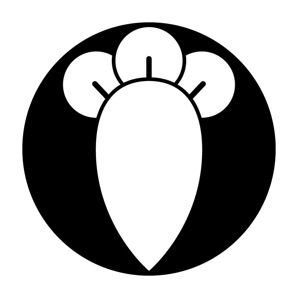 石持ち地抜き一つ丁字紋