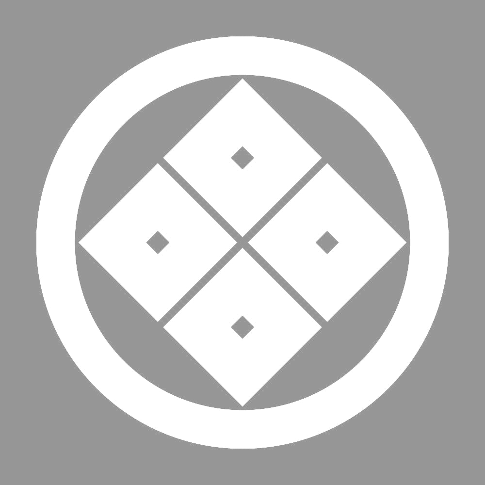 丸に隅立て四つ目紋 7