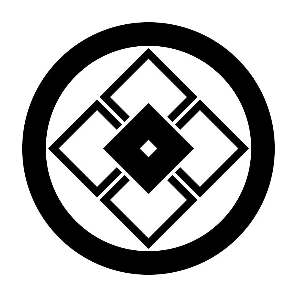 丸に陰陽五つ目紋