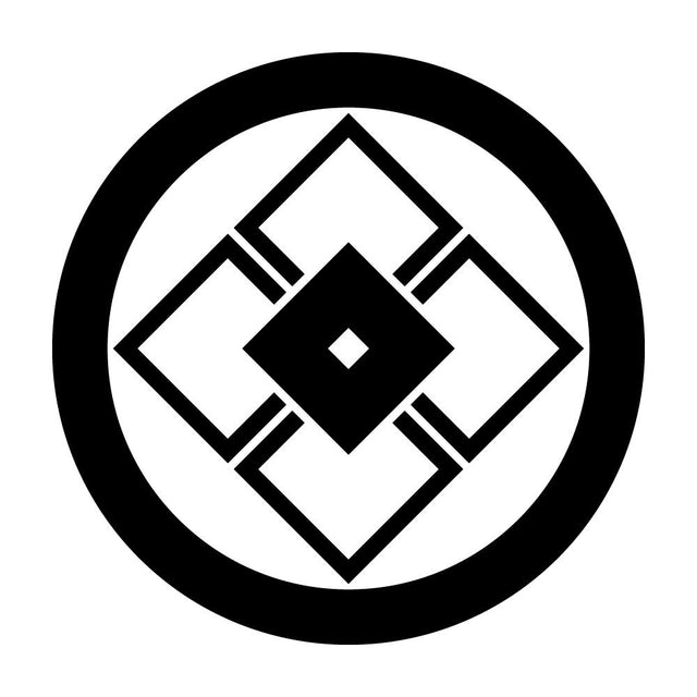 丸に陰陽五つ目紋