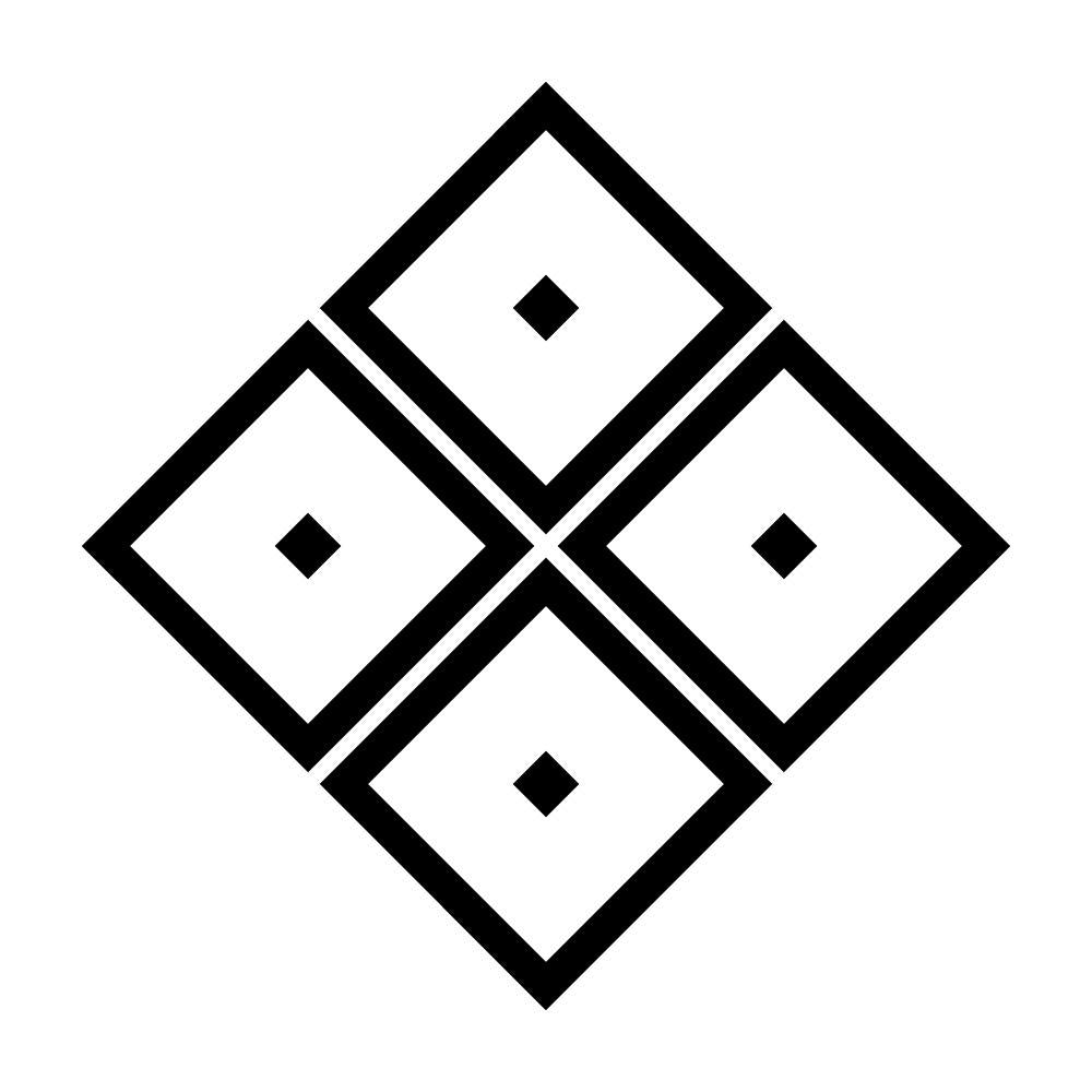 陰隅立て四つ目紋