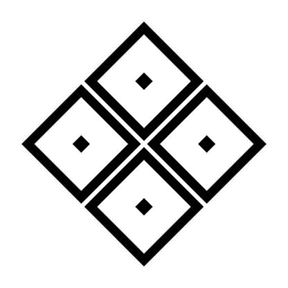 陰隅立て四つ目紋
