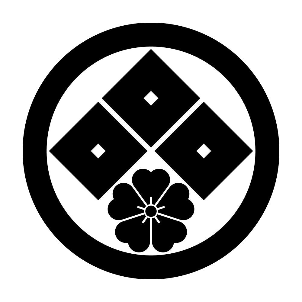 丸に三つ目に桜紋
