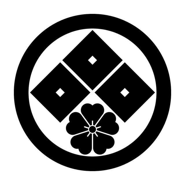 丸に三つ目に桜紋