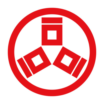 丸に三つ桝に桝掻き紋 8