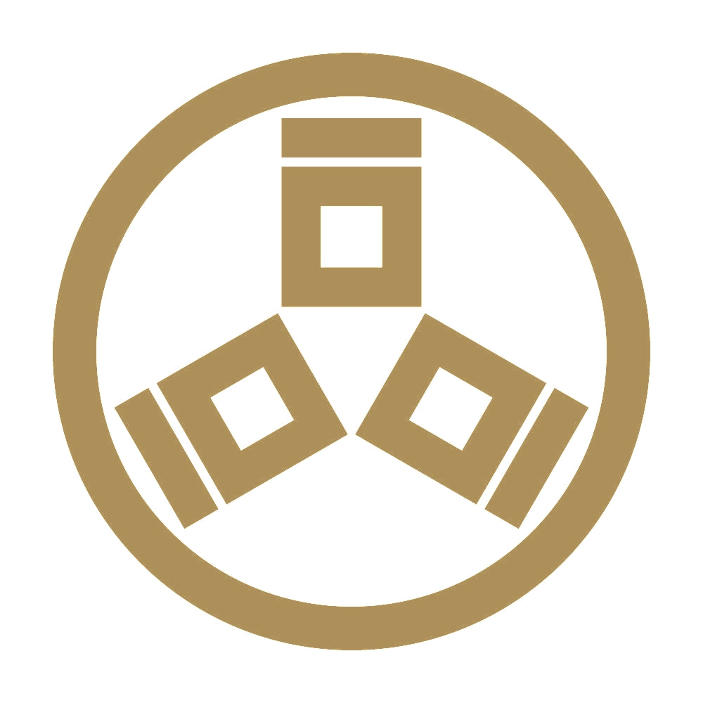 丸に三つ桝に桝掻き紋 9