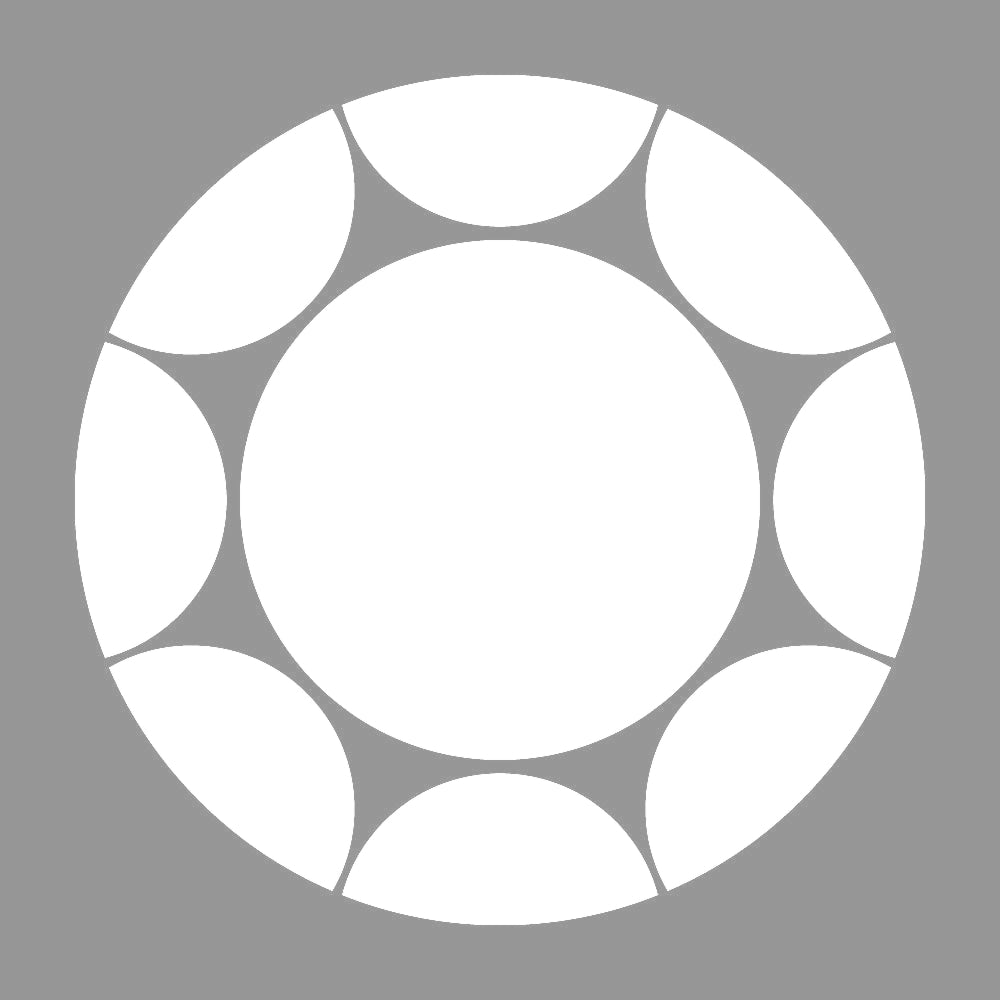 割り九曜紋 7