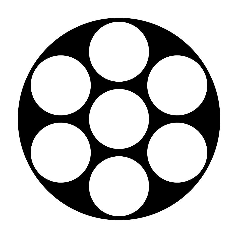 石持ち地抜き七曜紋