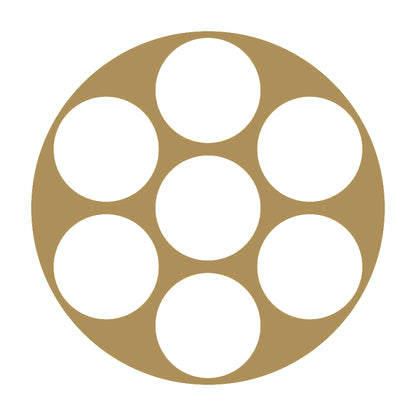 石持ち地抜き七曜紋 9
