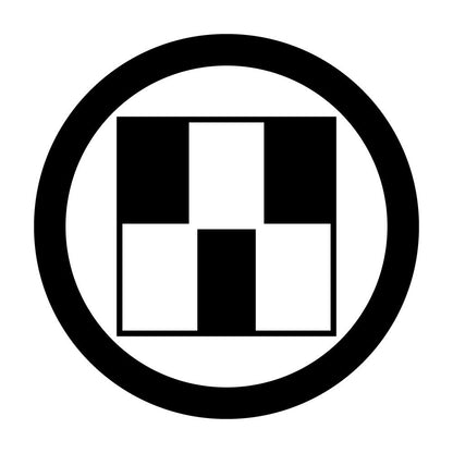 丸に陰陽立て三つ石紋