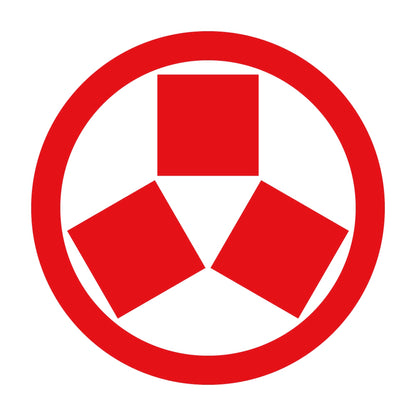 丸に三つ寄せ石紋 8