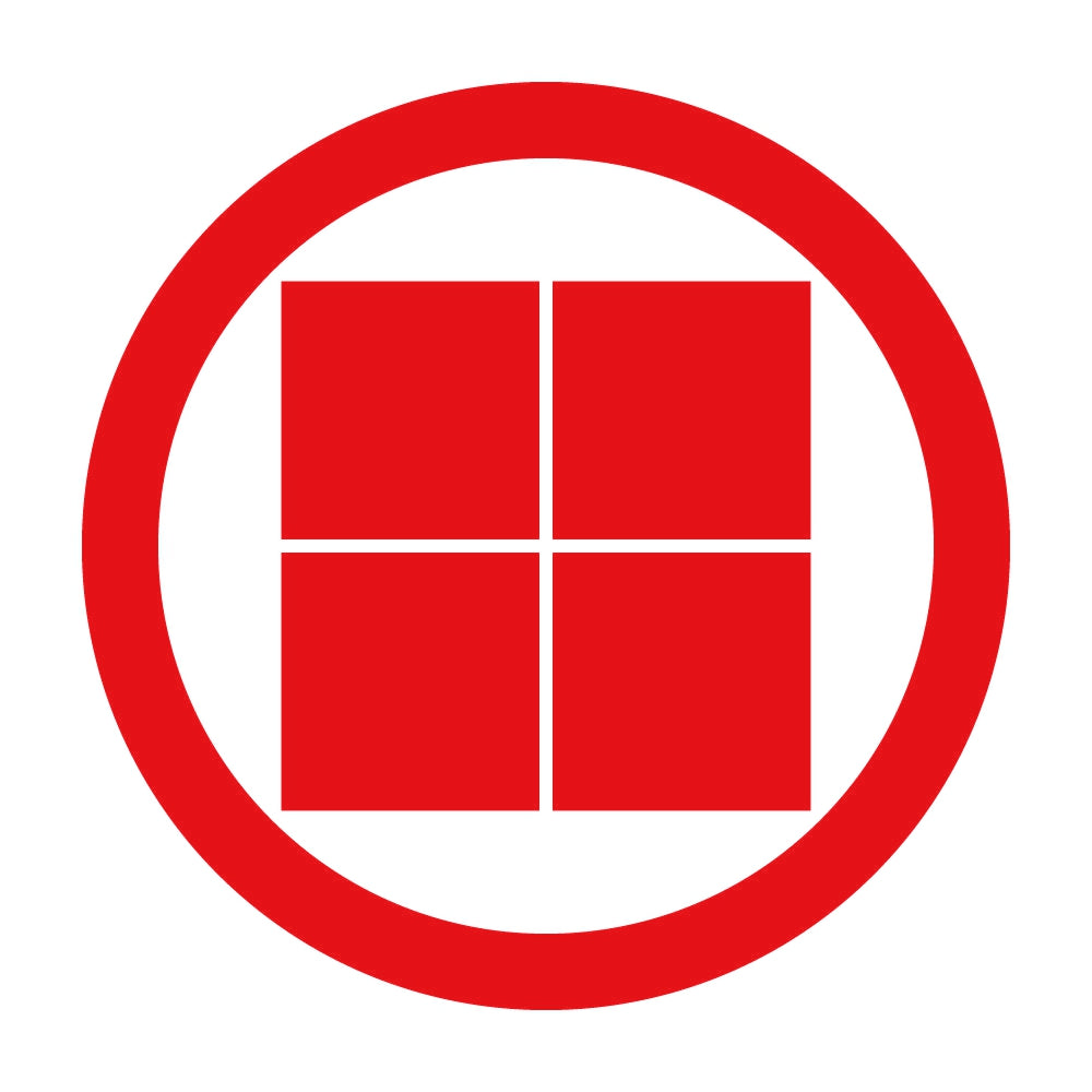 丸に平四つ割石紋 8