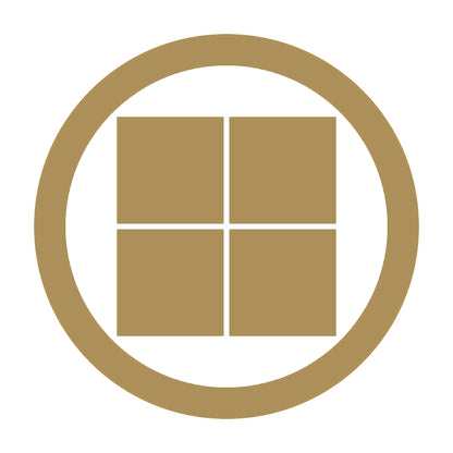 丸に平四つ割石紋 9