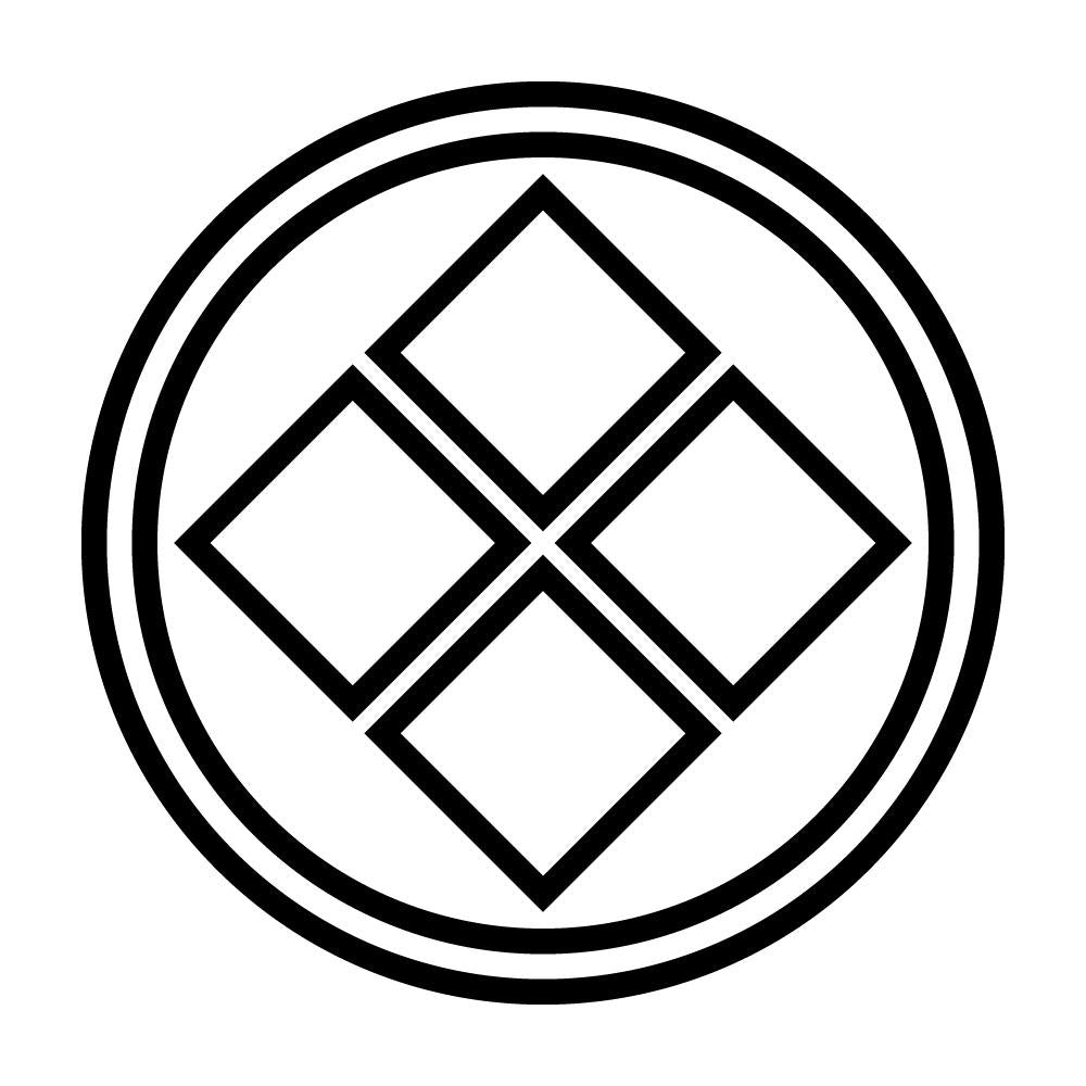 総陰丸に隅立て四つ石紋