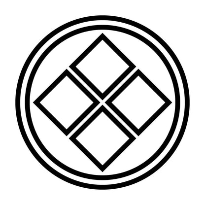 総陰丸に隅立て四つ石紋
