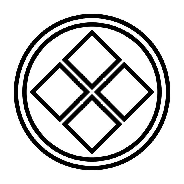 総陰丸に隅立て四つ石紋