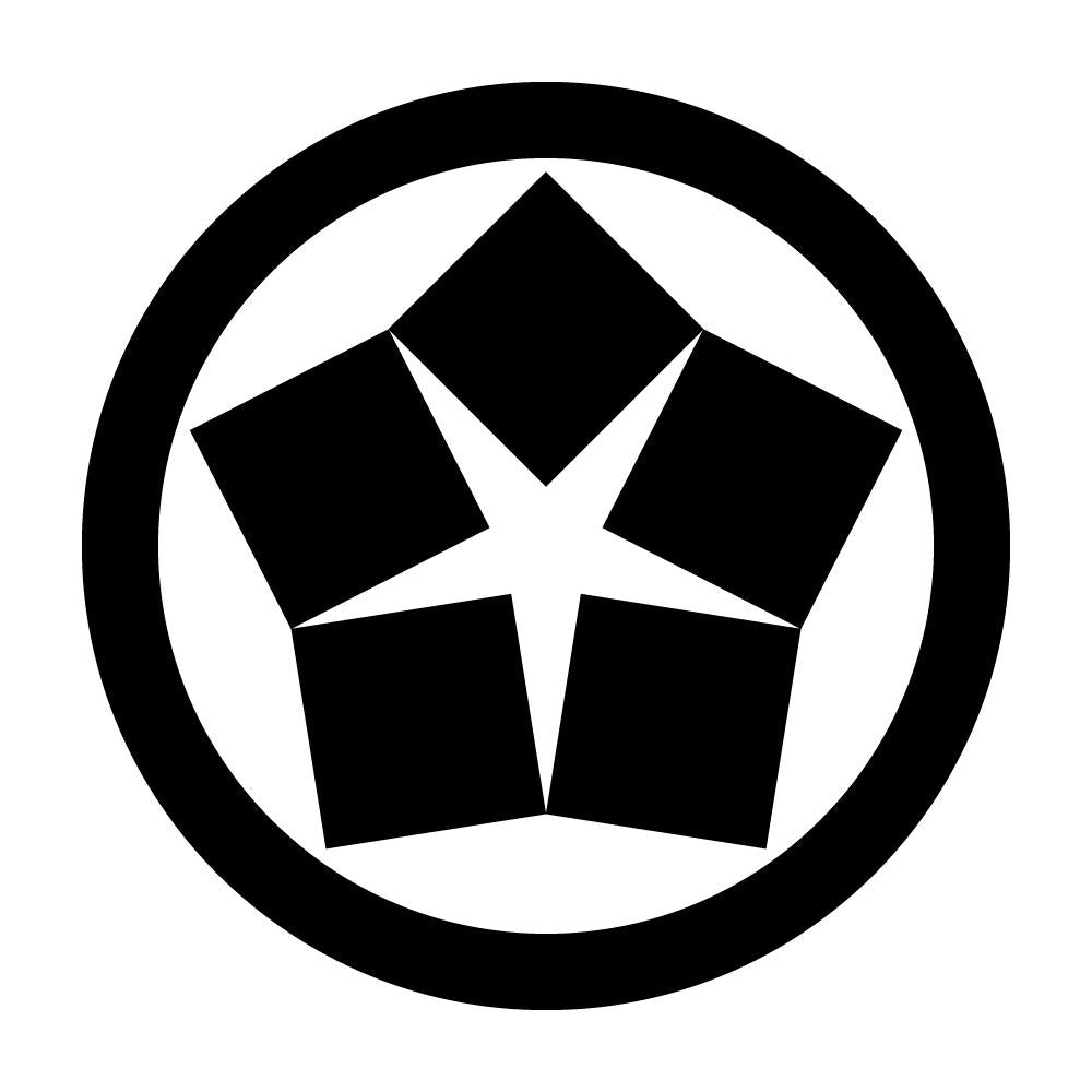 丸に五つ寄せ石紋