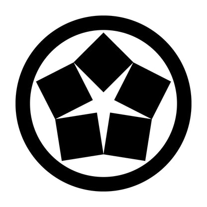 丸に五つ寄せ石紋