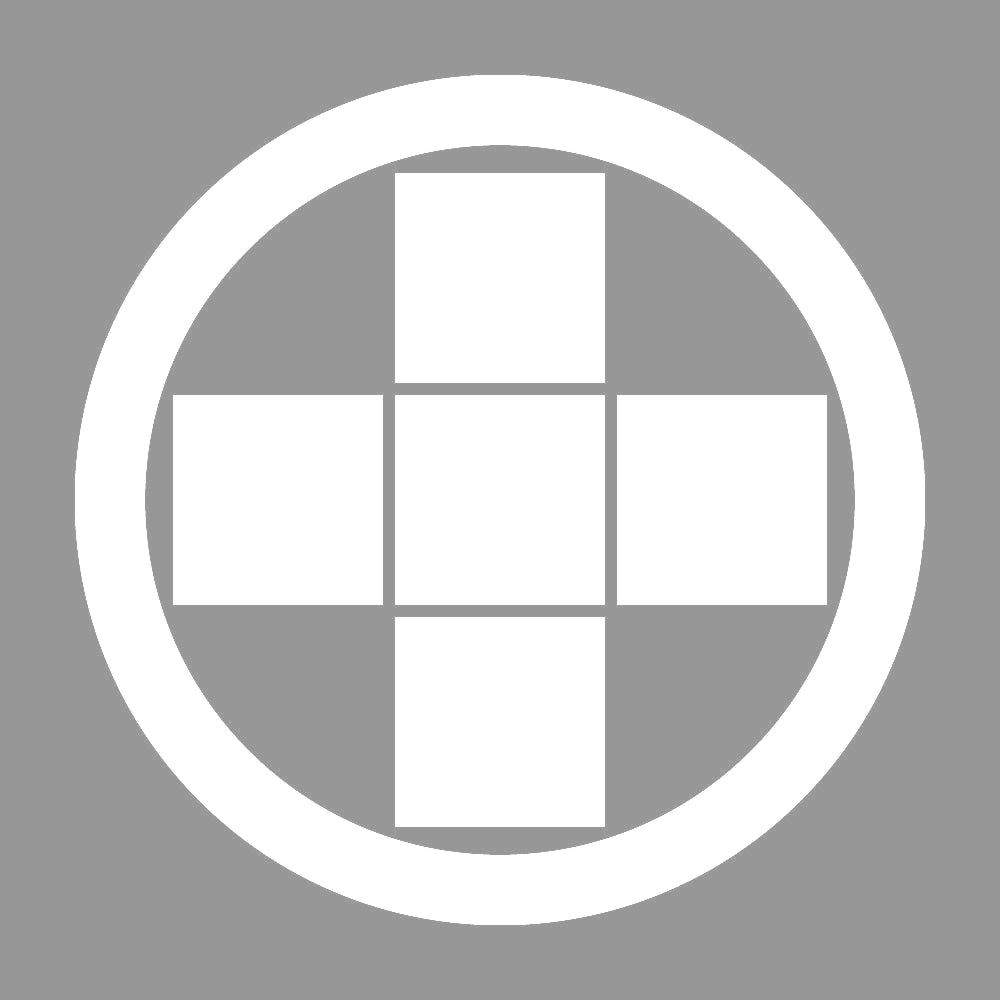丸に十字五つ石紋 7