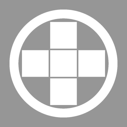 丸に十字五つ石紋 7