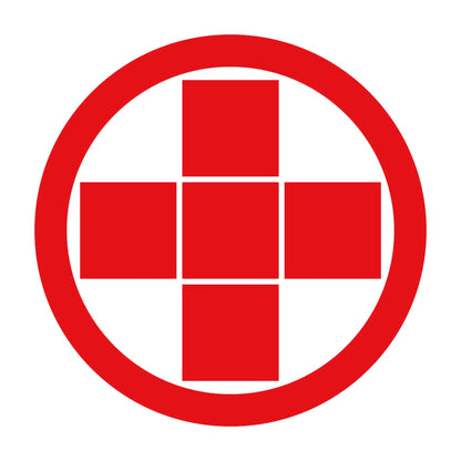 丸に十字五つ石紋 8