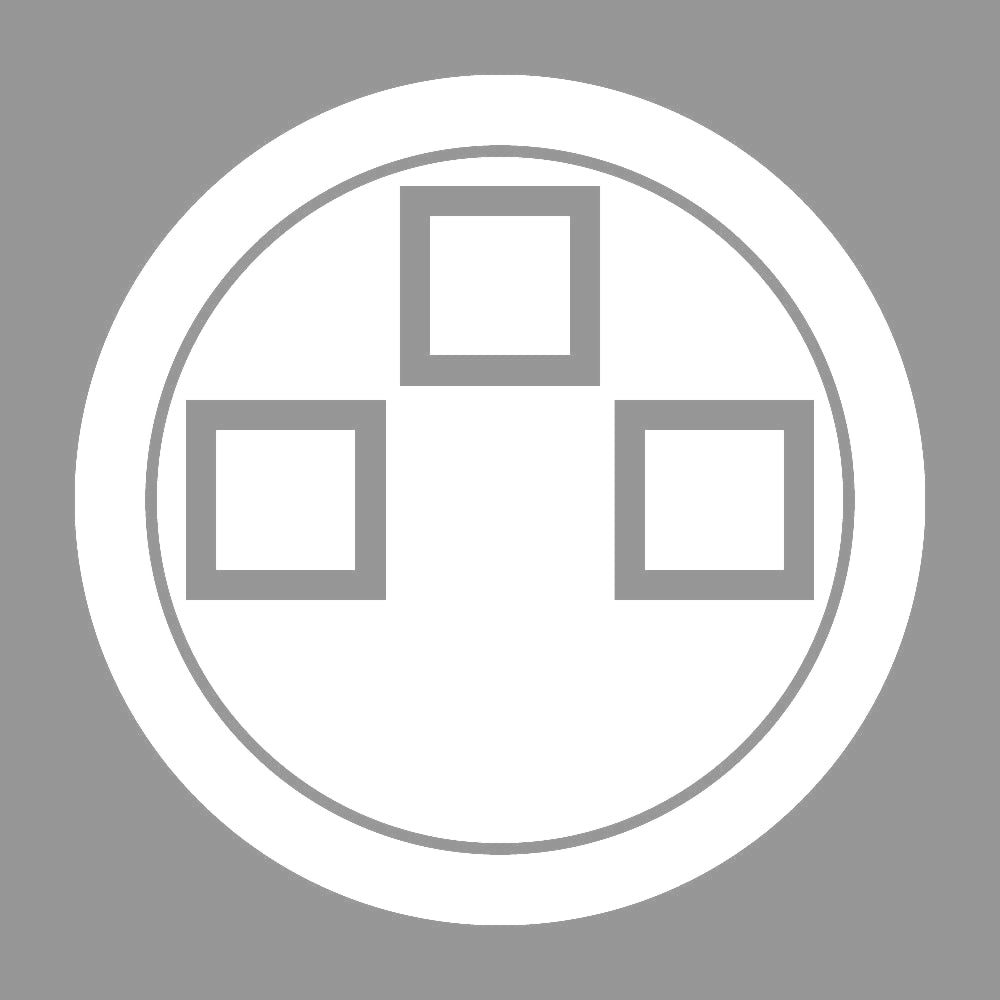 丸に地抜き三つ石紋 7