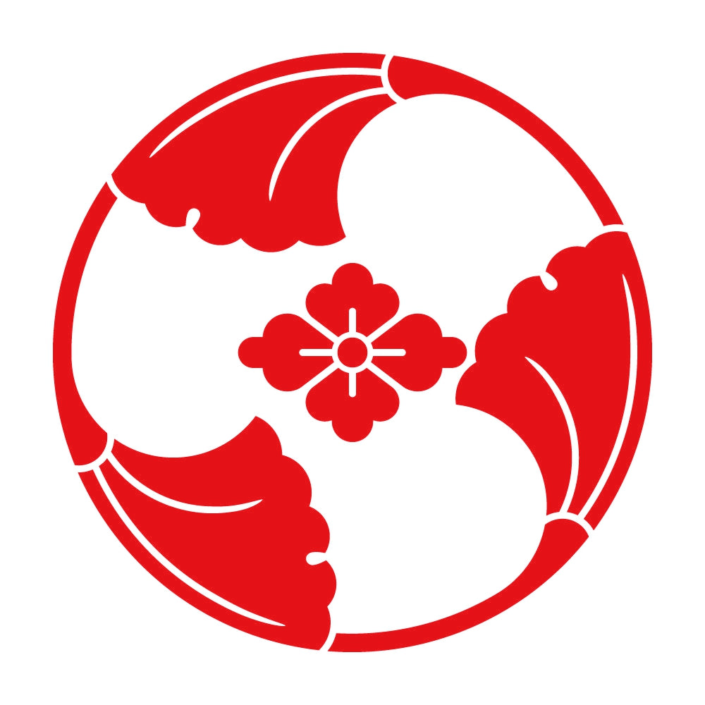 三つ割り銀杏に花菱紋 8