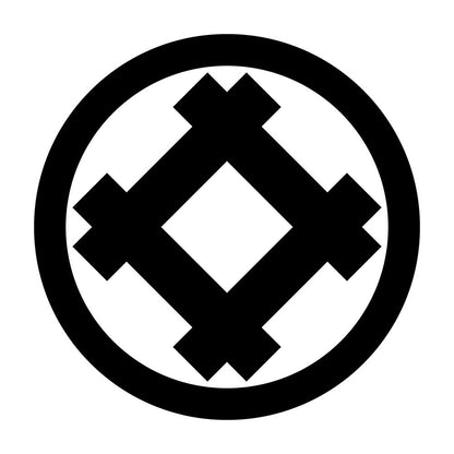 丸に隅立て井筒紋