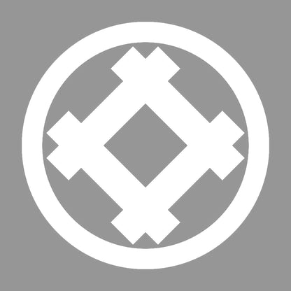 丸に隅立て井筒紋 7