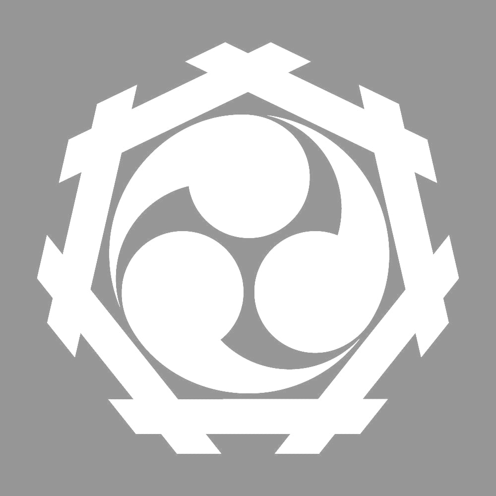 七角井筒に三つ巴紋 7