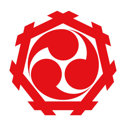 七角井筒に三つ巴紋 8