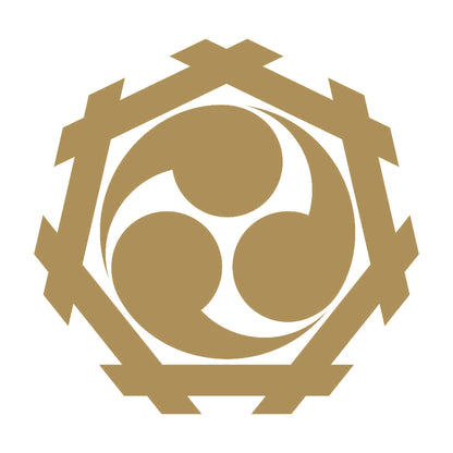 七角井筒に三つ巴紋 9