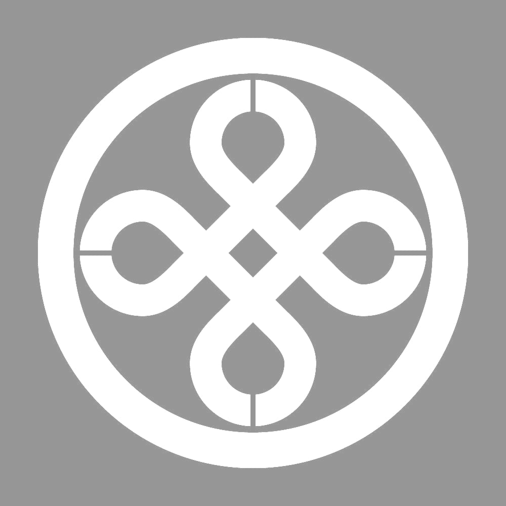 丸に隅立て結び井筒紋 7