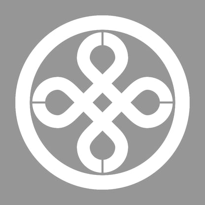 丸に隅立て結び井筒紋 7