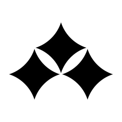 三つ盛り糸巻き紋