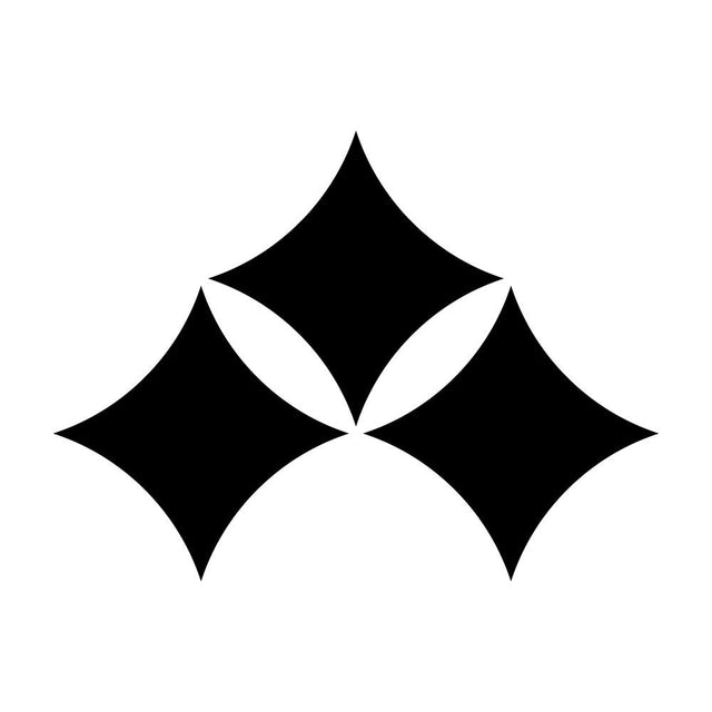 三つ盛り糸巻き紋