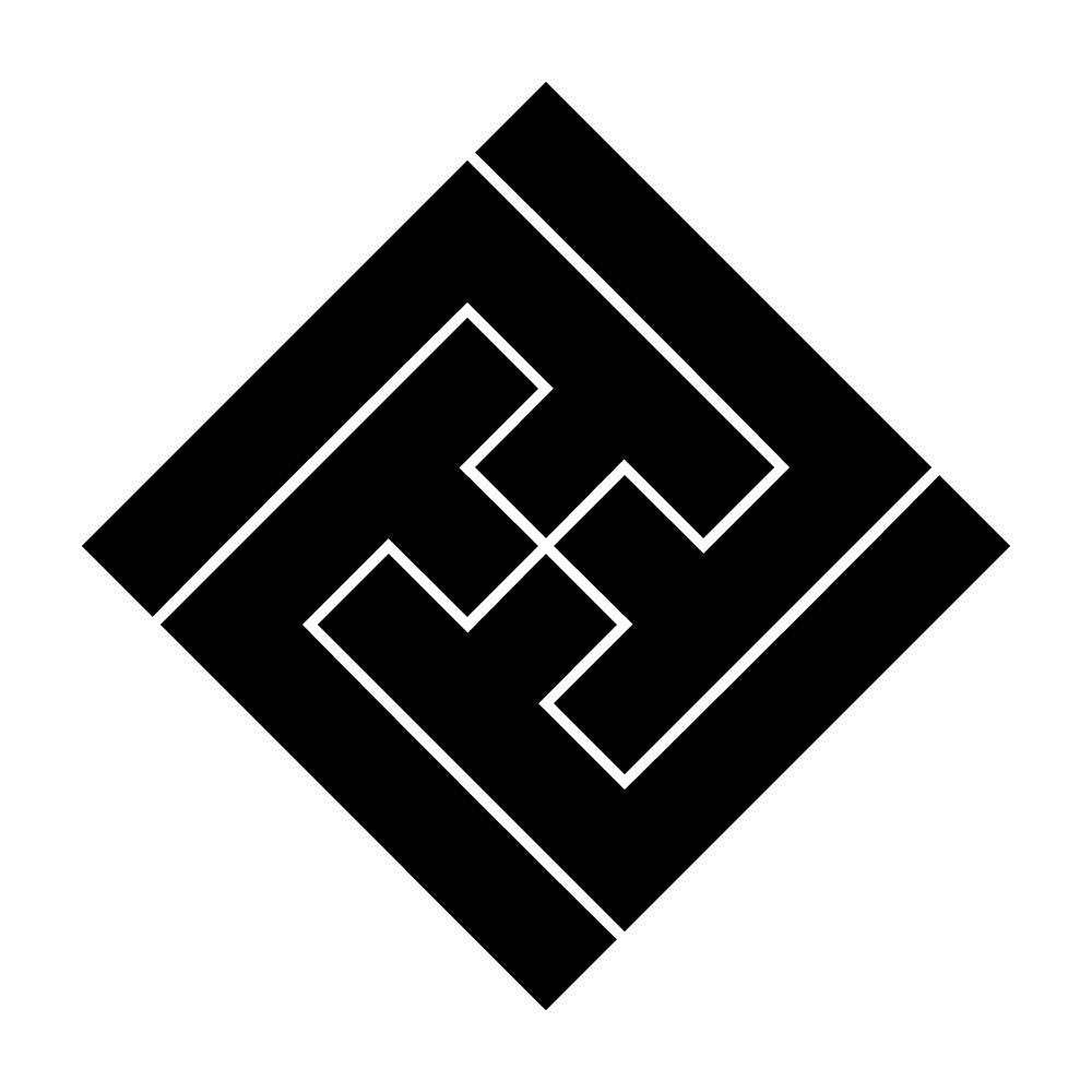 隅立て紗綾形稲妻紋
