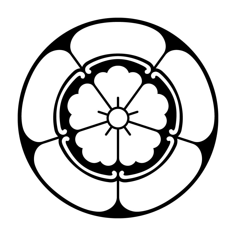 石持ち地抜き瓜に唐花紋