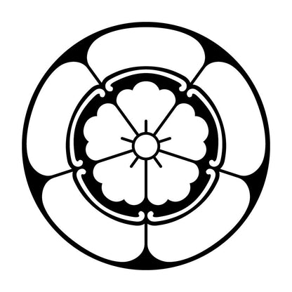 石持ち地抜き瓜に唐花紋