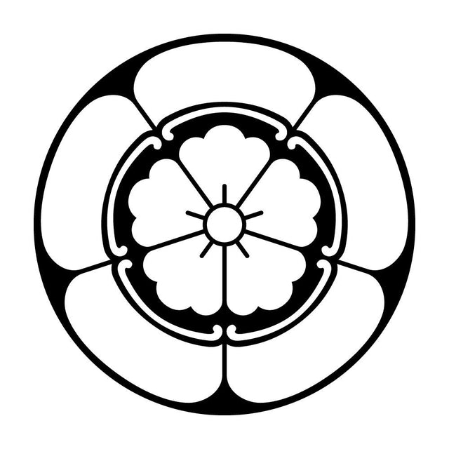 石持ち地抜き瓜に唐花紋