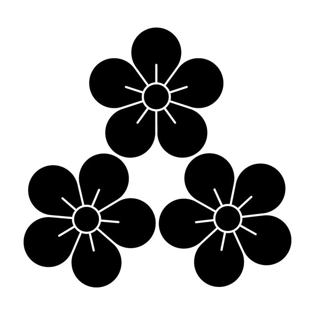 尻合わせ三つ梅紋