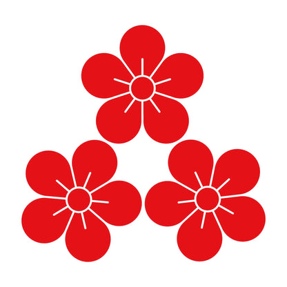 尻合わせ三つ梅紋 8