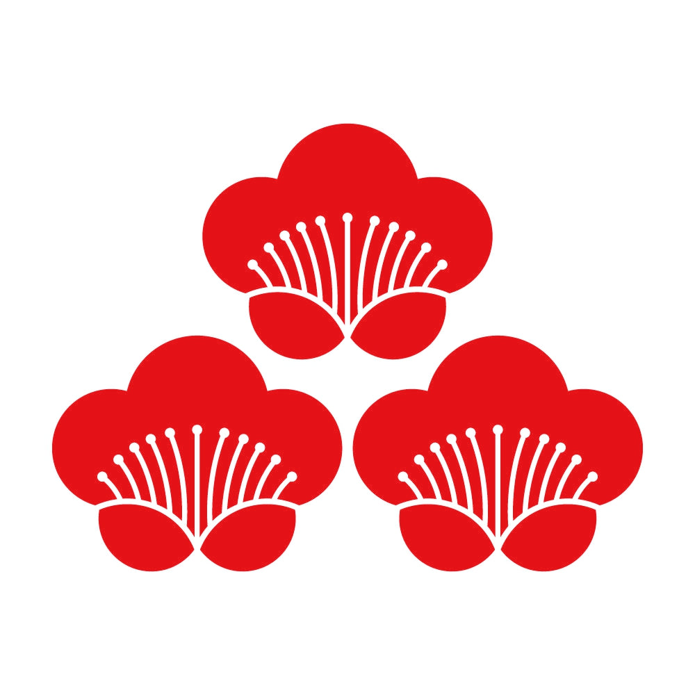 三つ盛り香い梅紋 8