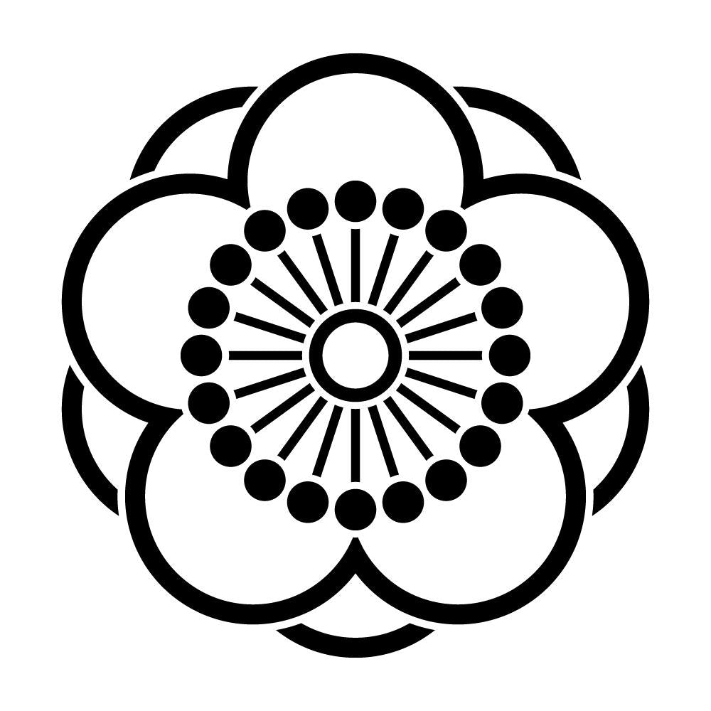 陰八重向こう梅紋
