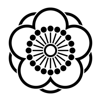 陰八重向こう梅紋