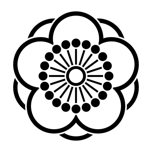 陰八重向こう梅紋