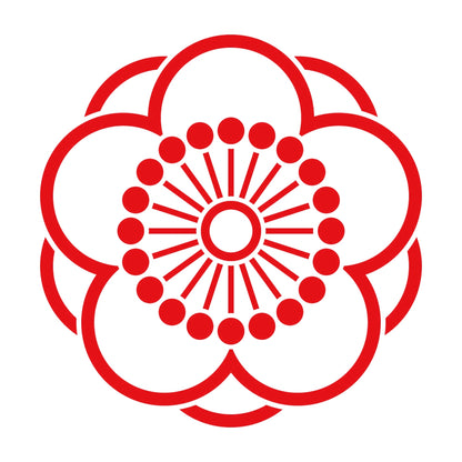 陰八重向こう梅紋 8